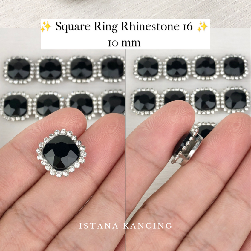 Square Ring Crystal Claw Setting 10mm