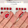 Oval Ring Crystal Claw Setting 10x14mm