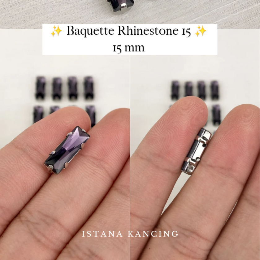 Baguette Crystal Claw Setting 15mm
