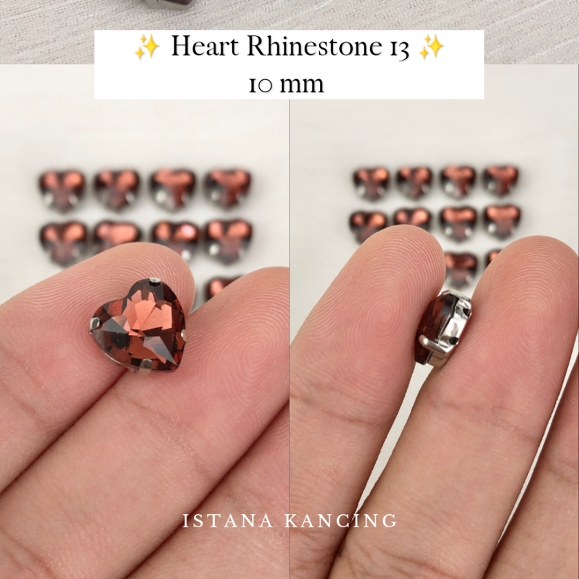 Heart Crystal Claw Setting 10mm