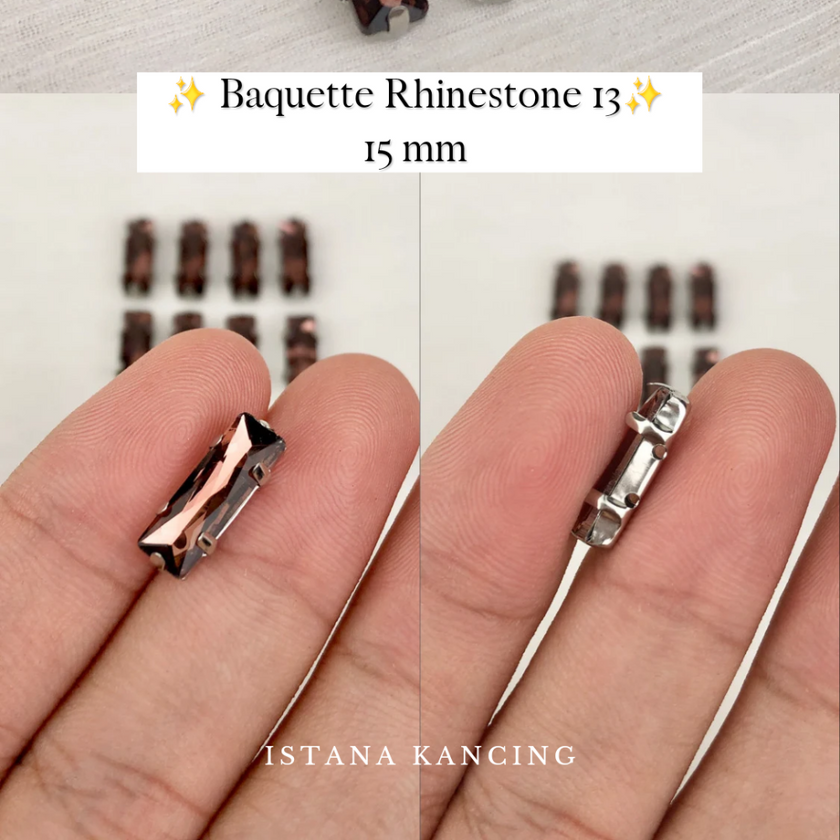 Baguette Crystal Claw Setting 15mm