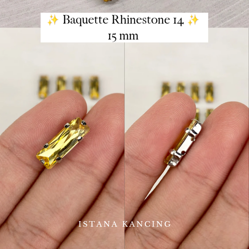 Baguette Crystal Claw Setting 15mm