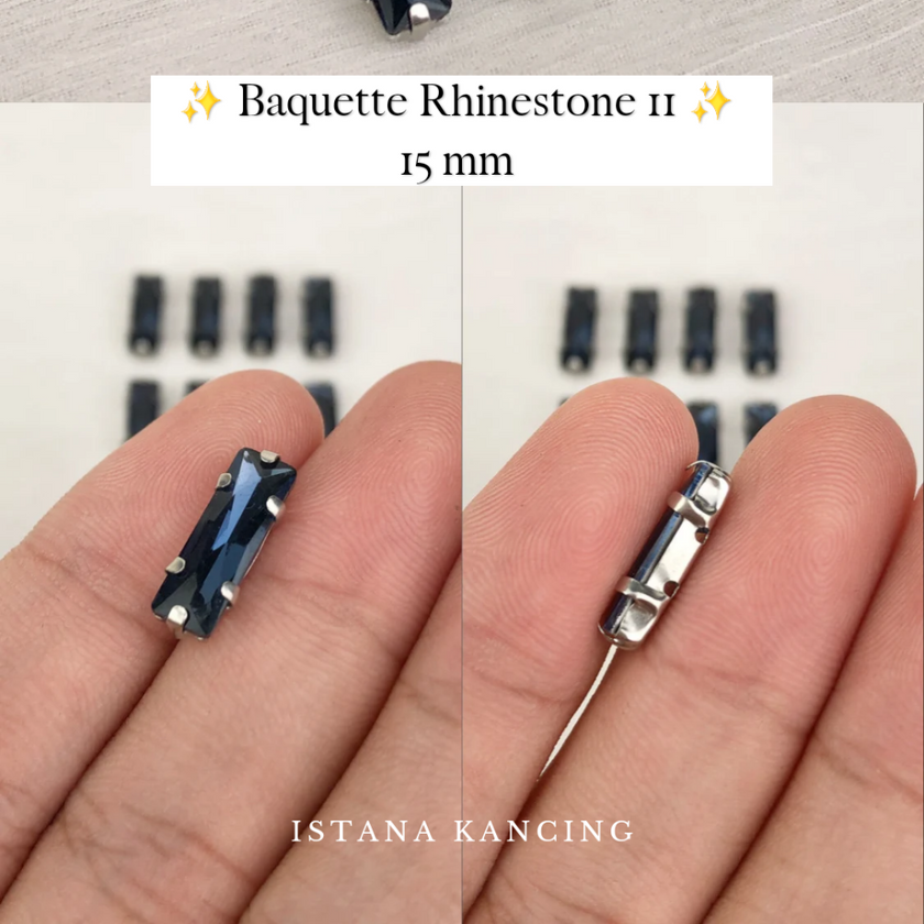 Baguette Crystal Claw Setting 15mm