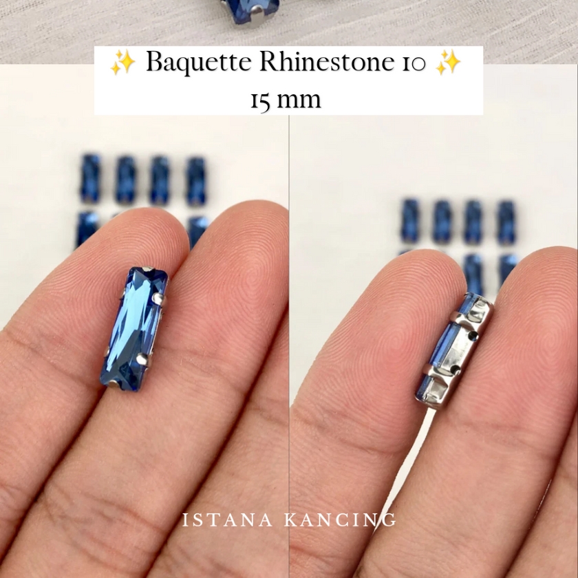 Baguette Crystal Claw Setting 15mm