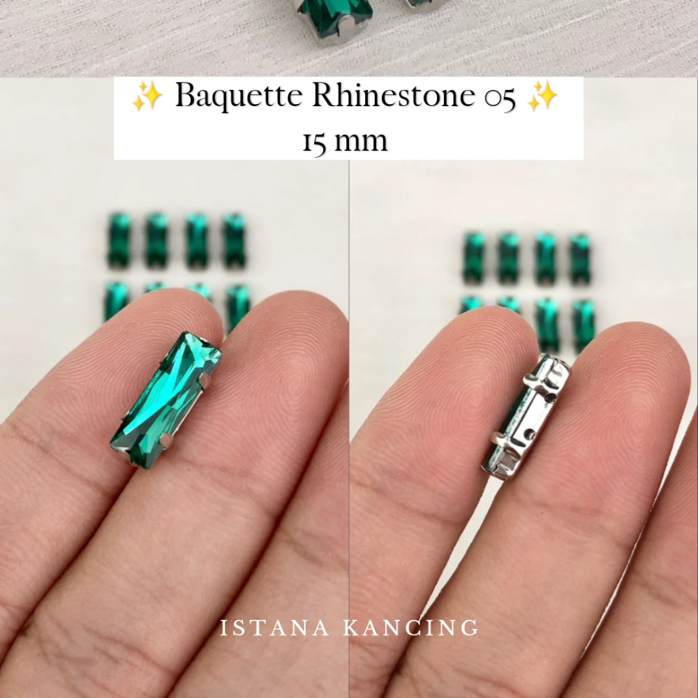 Baguette Crystal Claw Setting 15mm