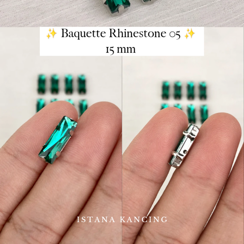 Baguette Crystal Claw Setting 15mm