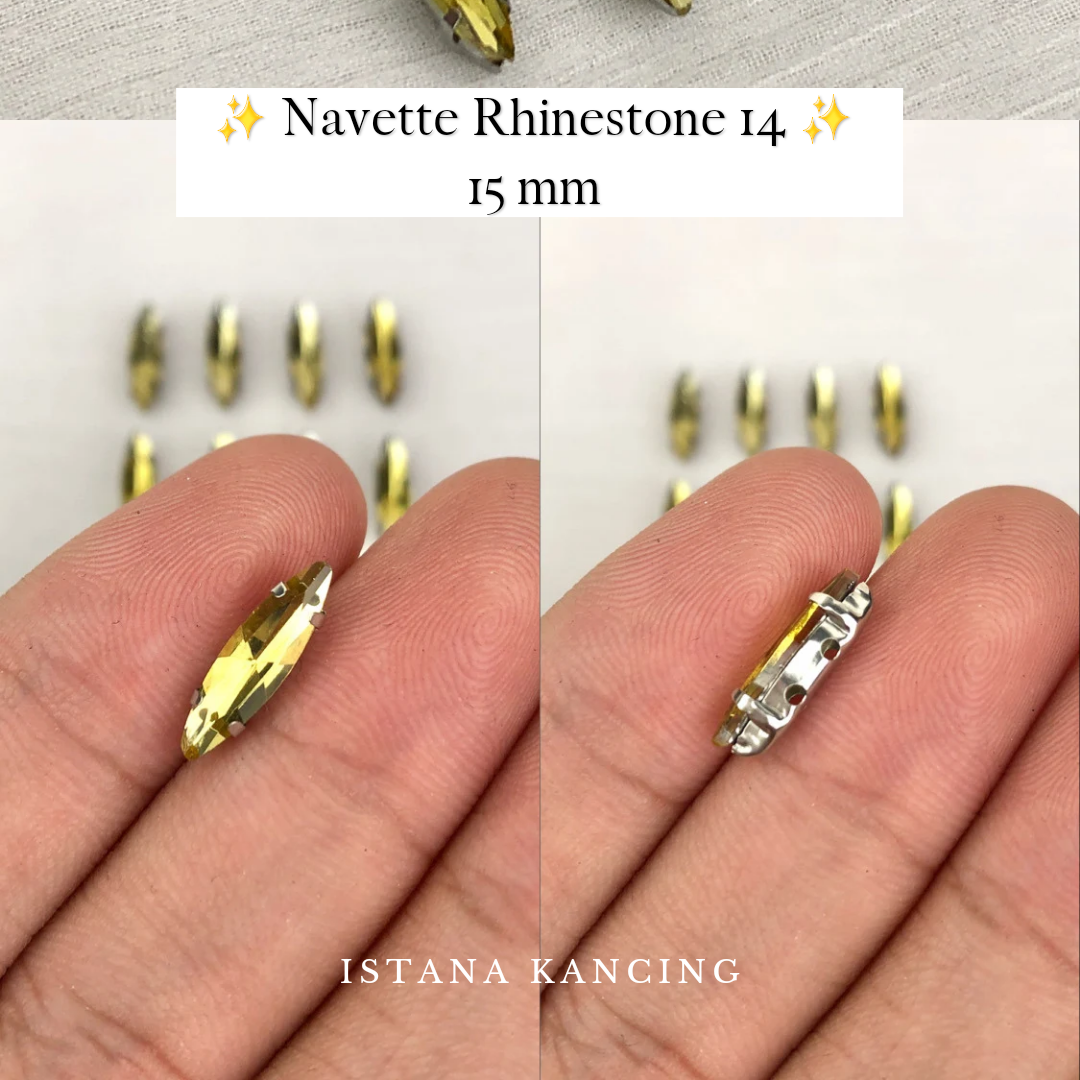 Navette Crystal Claw Setting 15mm