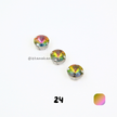 Round 10mm Rhinestone Kristal Cangkang