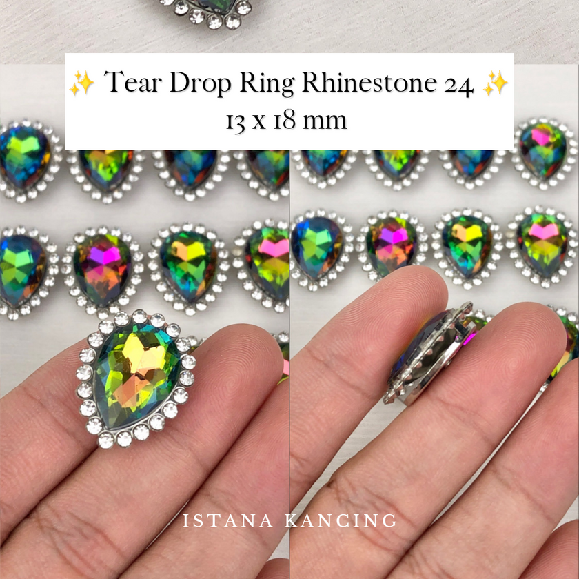 Tear Drop Ring 13x18mm
