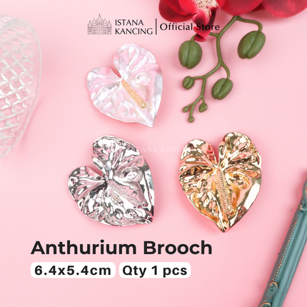 Anthurium Brooch