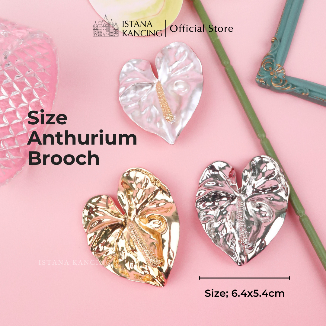 Anthurium Brooch