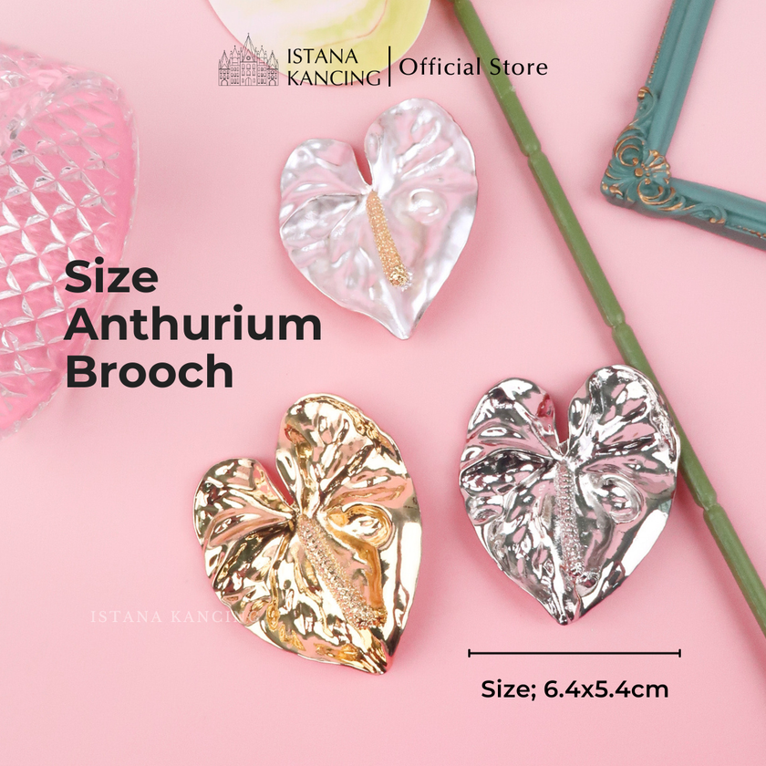 Anthurium Brooch