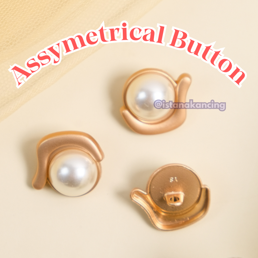 Assymetrical Pearl Button