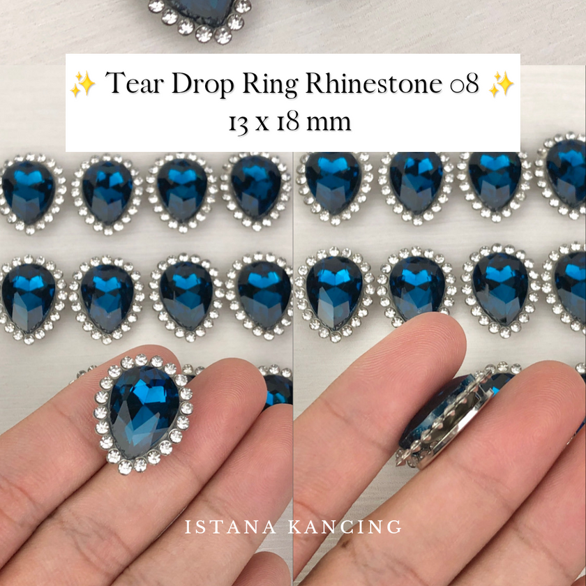 Tear Drop Ring 13x18mm