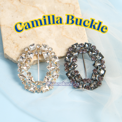 Camilla Buckle Kristal Silver & Gray