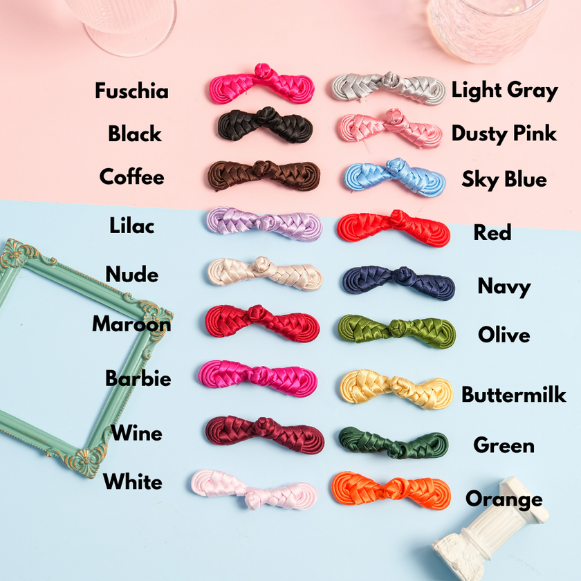 Cheongsam Satin Frog Button