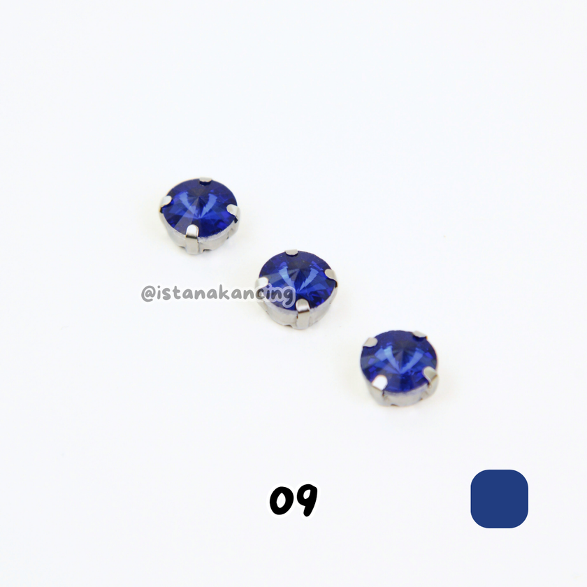 Round 10mm Rhinestone Kristal Cangkang