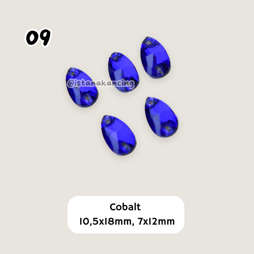 Kristal Jahit Tear Drop