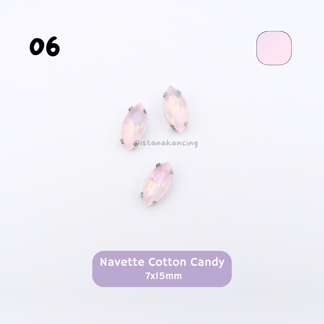 Navette Pastel Crystal Claw Setting 7x15mm