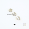Round 10mm Rhinestone Kristal Cangkang