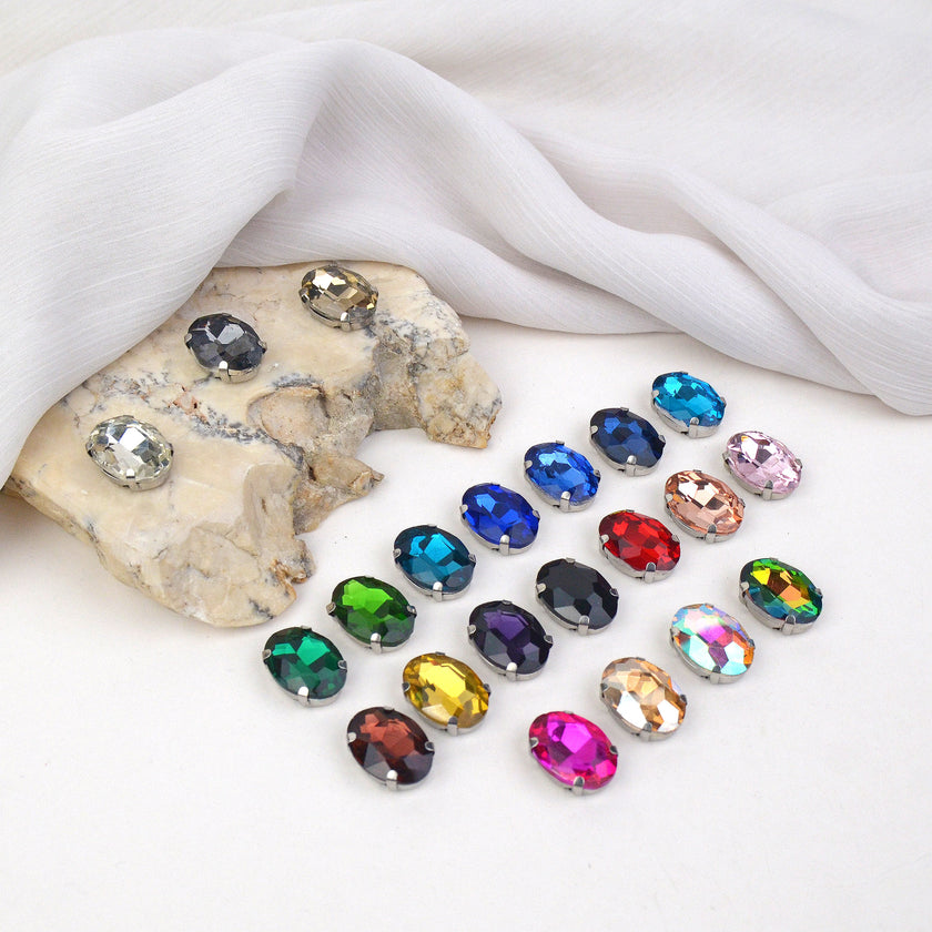 Oval Crystal Claw Setting 13x18mm