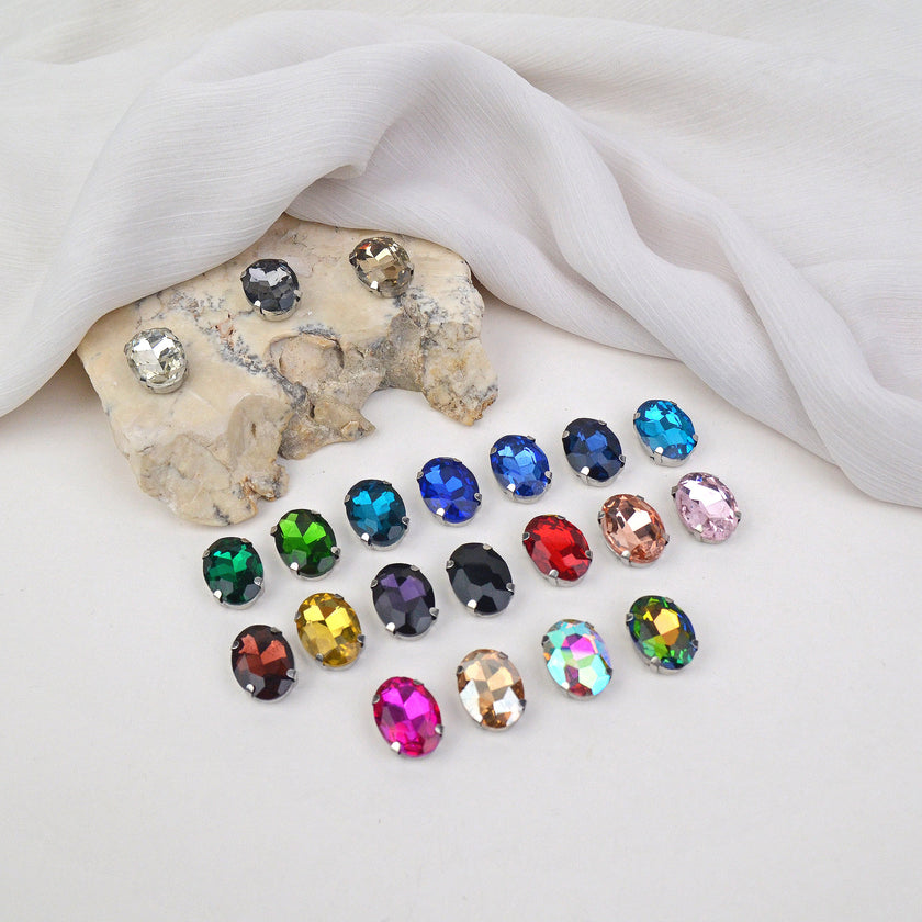Oval Crystal Claw Setting 13x18mm