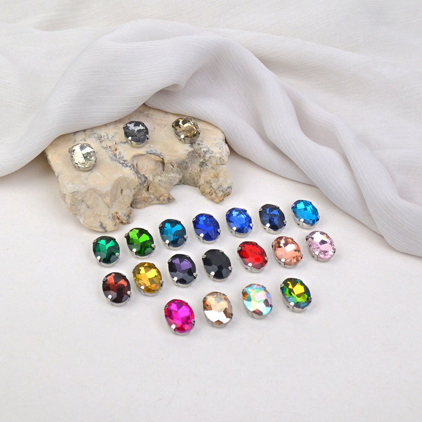 Oval Crystal Claw Setting 13x18mm