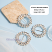 Diana Round Rhinestone Buckle