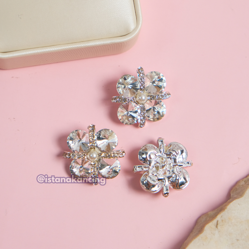 Dixie Rhinestone Button 25mm