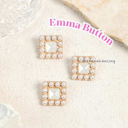 Emma Square Pearl Button