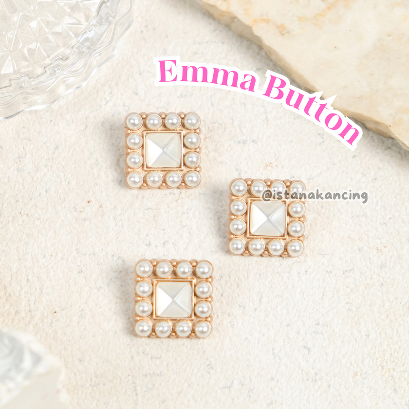 Tombol Mutiara Persegi Emma