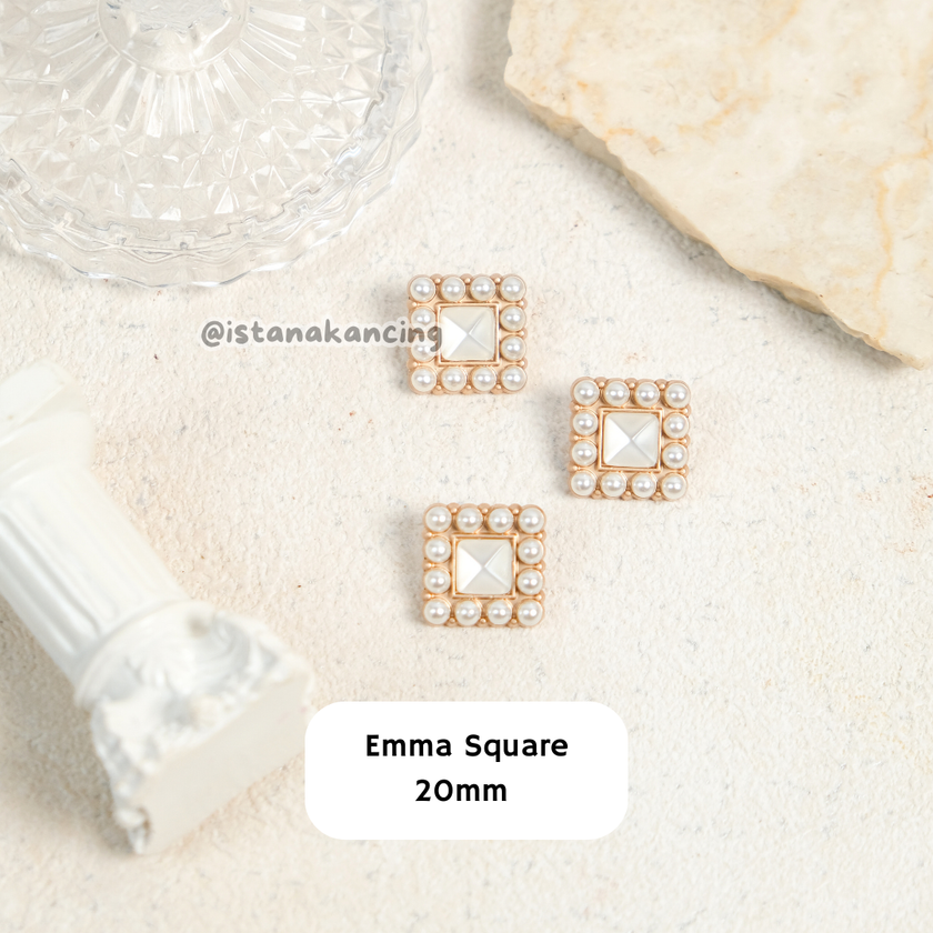 Tombol Mutiara Persegi Emma