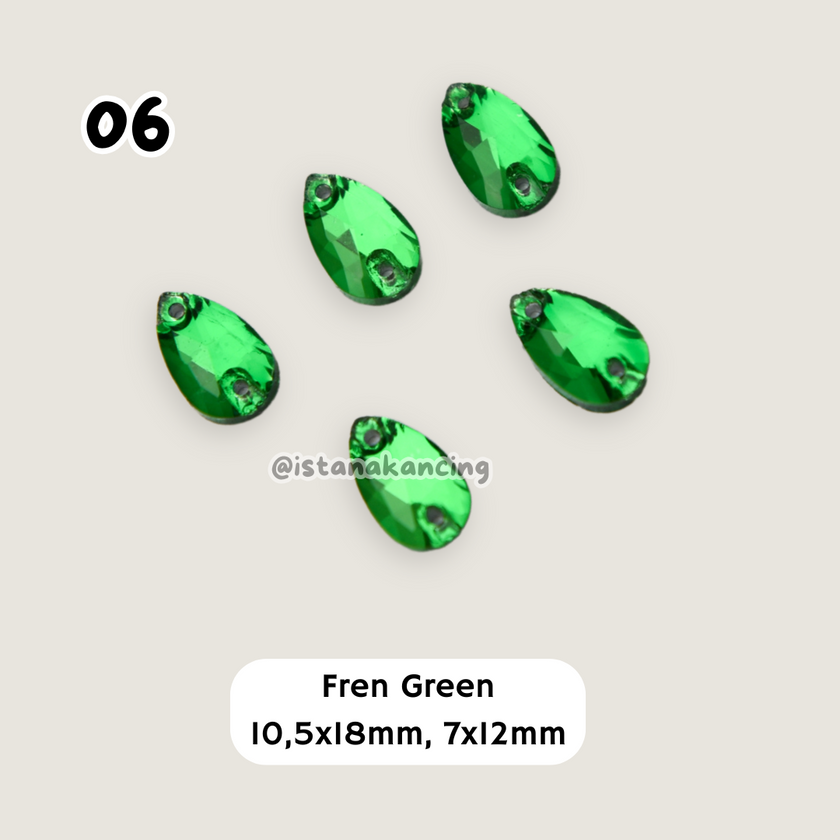 Kristal Jahit Tear Drop