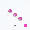 Round 10mm Rhinestone Kristal Cangkang