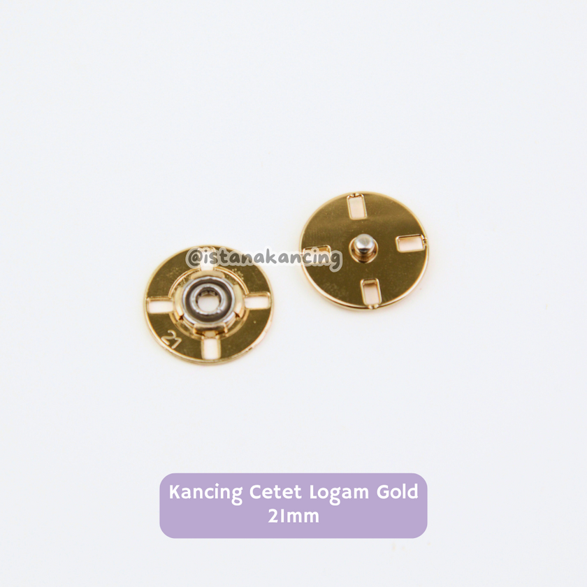 Cetet Logam Jahit Fastener Snap Button