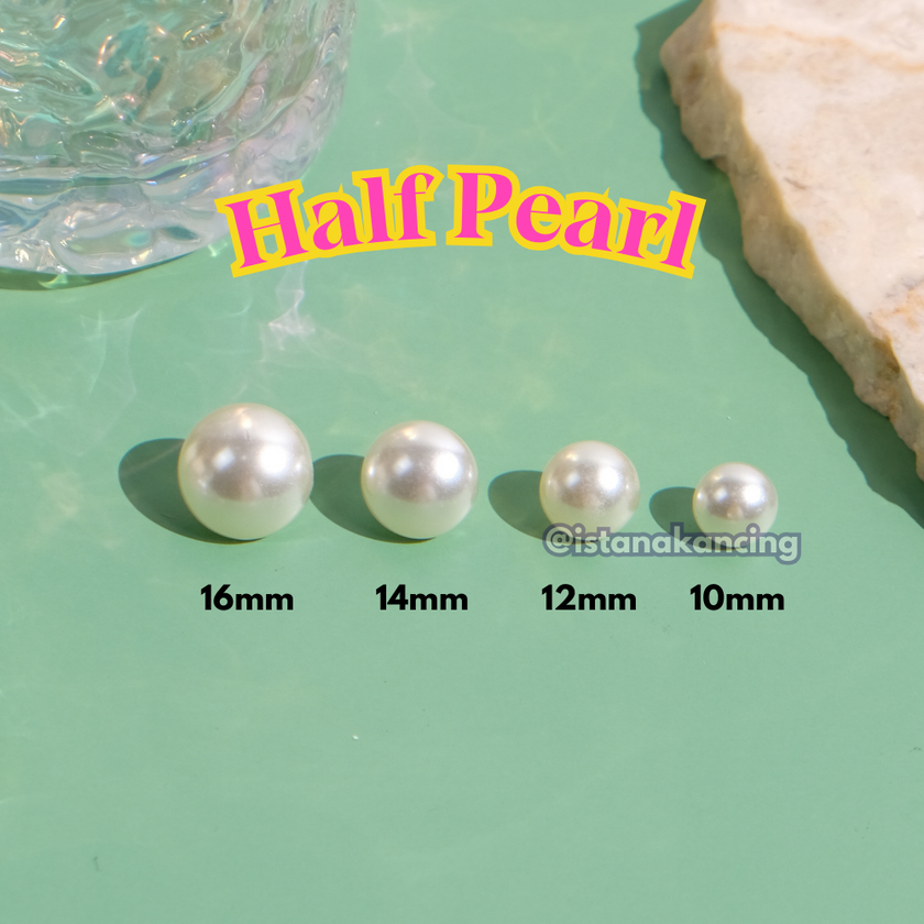Half Pearl Button