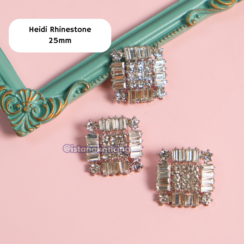 Kancing Heidi Rhineston 25mm
