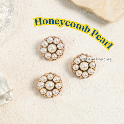 Honeycomb Pearl Button