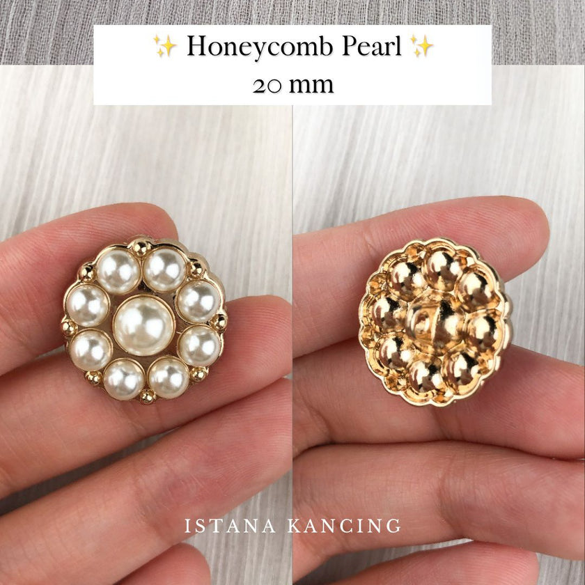 Honeycomb Pearl Button