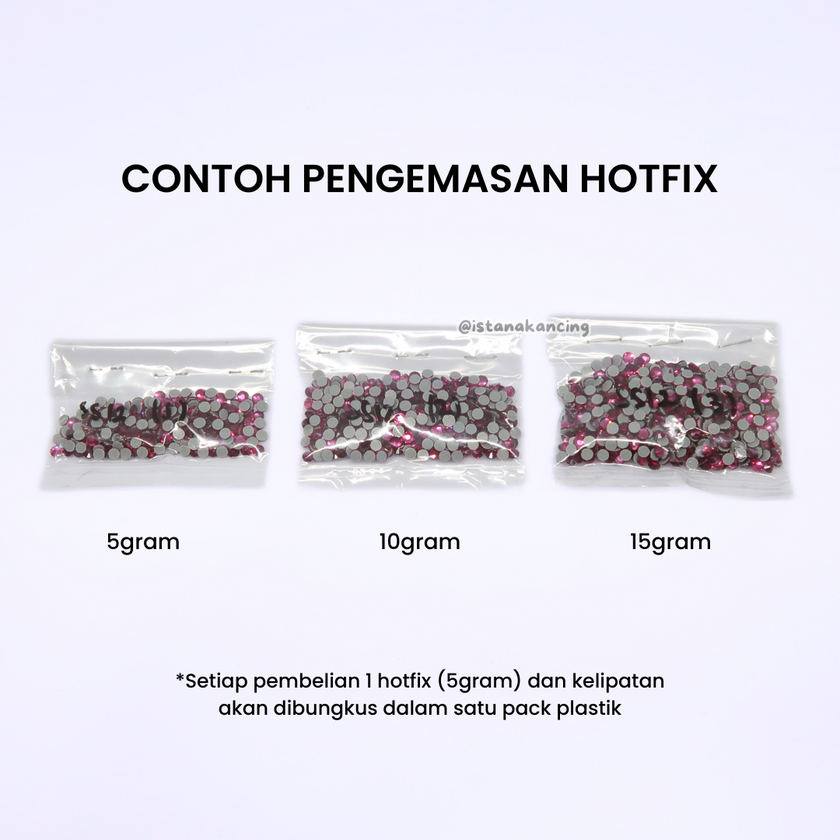 Payet Tempel Mute Gosok Hotfix Rhinestone SS16