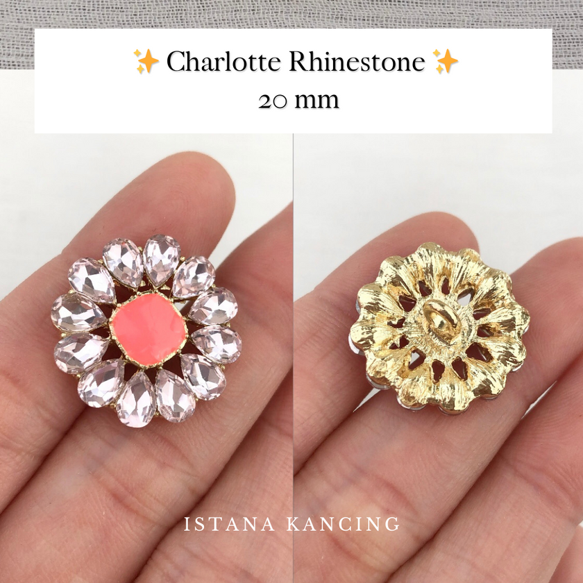 Charlotte Rhinestone Button
