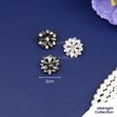 Kancing Jamur Freesia Button | Kancing Rhinestone Permata Cantik Premium Button | Istana Kancing