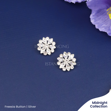 Freesia Rhinestone Button