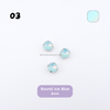 Round Pastel Crystal Claw Setting 8mm