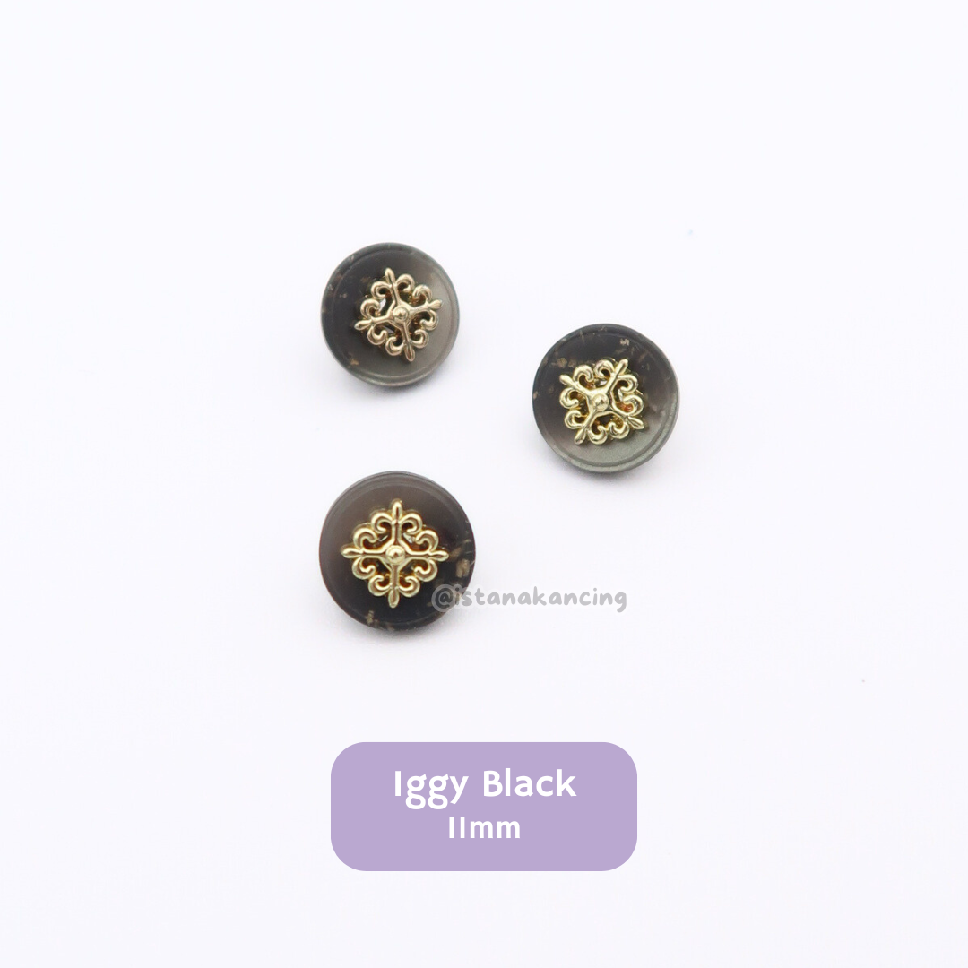 Kancing Hati Iggy 18mm & 25mm