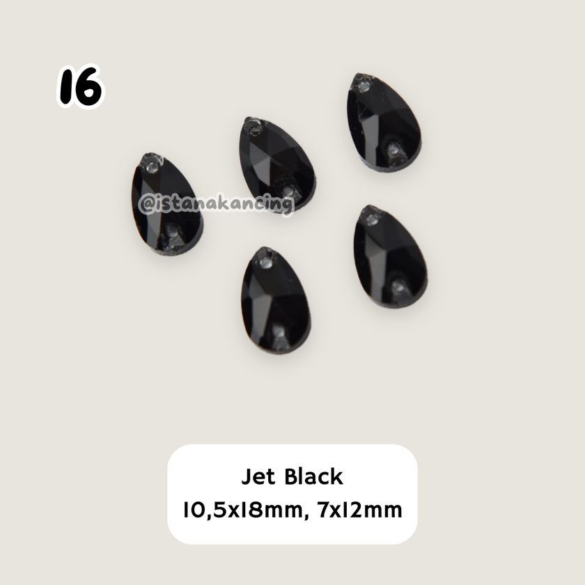 Kristal Jahit Tear Drop