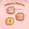 Juliette Pink Marble Button