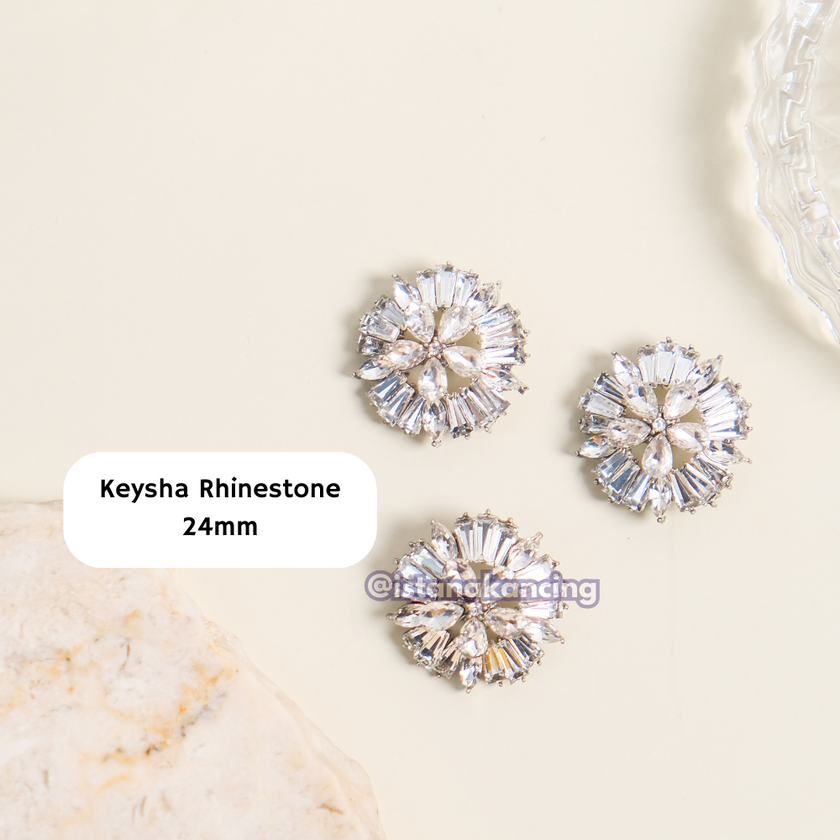 Kancing Berlian Imitasi Keysha 24mm