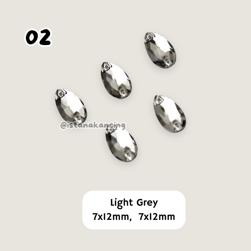 Kristal Jahit Tear Drop