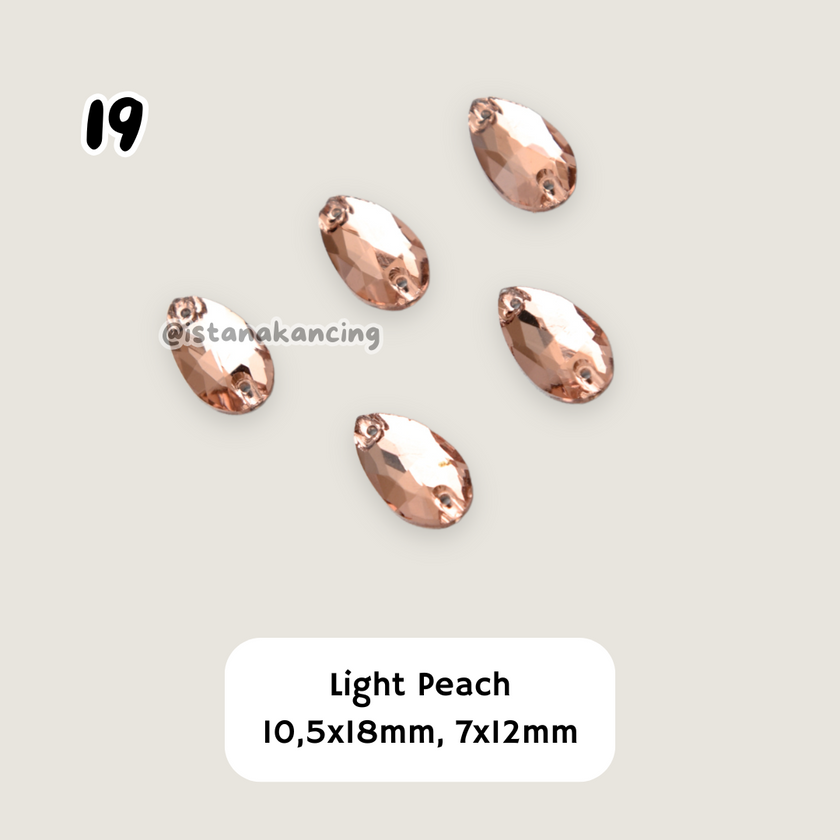 Kristal Jahit Tear Drop